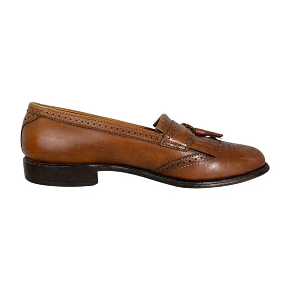 Allen Edmonds Bridgeton Brown Leather Slip-on Kiltie Tassel Loafer Shoes 10B - Picture 7 of 16
